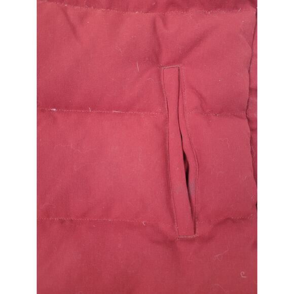Patagonia Bivy Down Hooded Vest Red Khaki Women's Size M - Picture 6 of 10